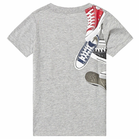 Converse‎ Chuck Taylor All Star Boys Short Sleeve Gray Large Shirt - Picture 4 of 9